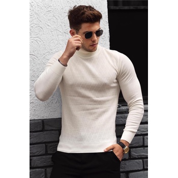 Madmext Мъжки пуловер 4658 - Бял 288797 (288797_Бяло)