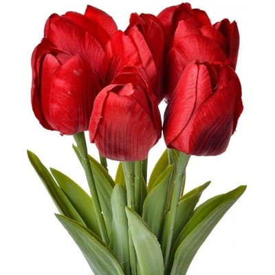 Umělé květiny červené tulipány – 32 cm