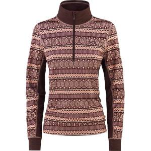 Kari Traa Дамско синтетично термобельо Kari Traa Women's Lune Halfzip Synthetic base layer - Rsyrup (114-3743-0114)