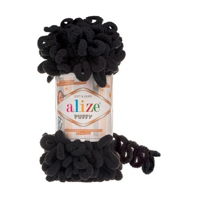 Priadza Alize Puffy 60 - černá