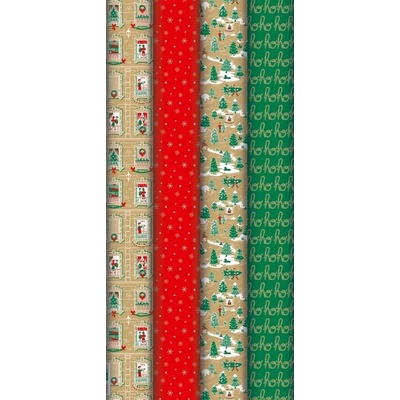Bal. papír Esprit de Noël, kraft 70g, 2x0,7m ass