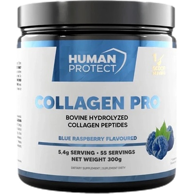 Human Protect Collagen Pro | Collagen Peptides [300 грама] Синя малина