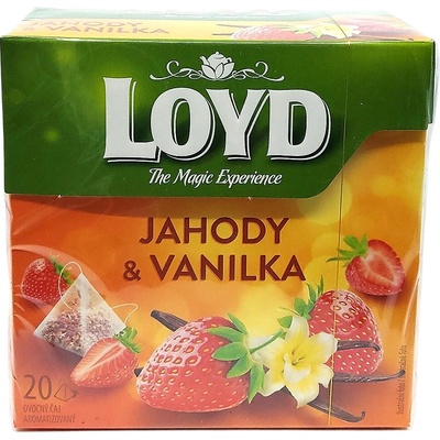Loyd čaj jahody vanilka pyramidový 20 x 2 g