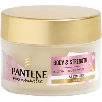 Image 1 of Pantene Pro-V Miracles Body & Strength Mask - Подсилваща маска с биотин и розова вода 160мл