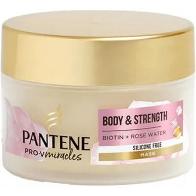 Pantene Pro-V Miracles Body & Strength Mask - Подсилваща маска с биотин и розова вода 160мл