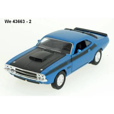 Welly Dodge 1970 Challenger T/A modré code 43663 modely aut 1:34
