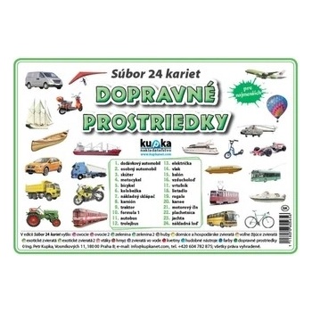 Kupka Petr Súbor 24 kariet - dopravné prostriedky
