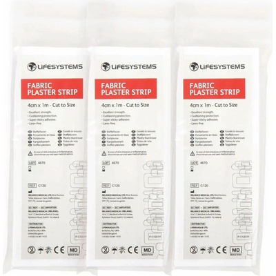 Lifesystems Plaster Fabric Strip 4 cm x 1 m x 3