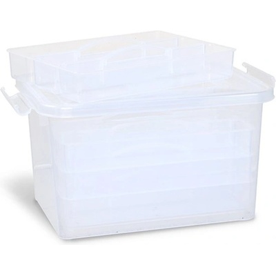 PRIMO Кутия за съхранение PRIMO 25, 5x17x14, 5 cm пластмаса с 4 разделителни тави 819VS (819VS)