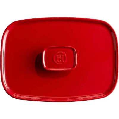 Emile Henry Керамичен правоъгълен капак за тави eh 9652 - цвят червен (eh 0052-34)