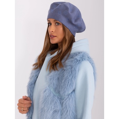 Wool Fashion Italia Baret -AT-CZ-2318.26 Modrá tmavě
