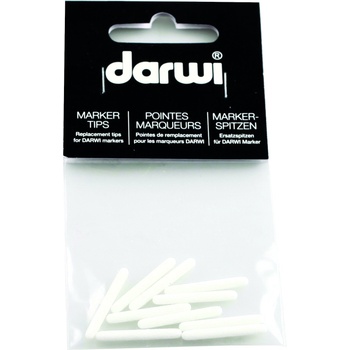 Image 1 of Darwi Replacement Tips For Tex Fabric Glitter Marker Съвети за подмяна White 10 бр (DA0140010000C)