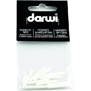 Darwi Replacement Tips For Tex Fabric Glitter Marker Съвети за подмяна White 10 бр (DA0140010000C)