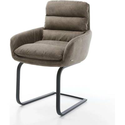 Delife Abelia-Flex s područkami mikrovlákno taupe vintage plochý černá