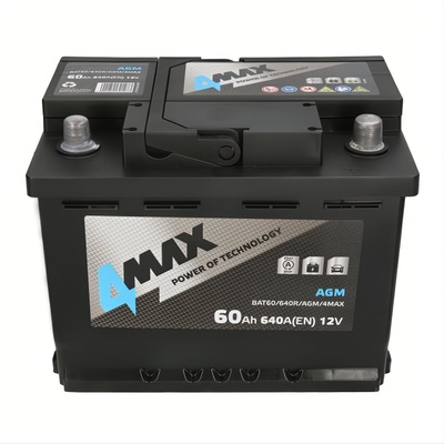 4MAX Start-Stop AGM 60Ah 640A right+ (BAT60)