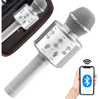 EmonaMall Безжичен микрофон EmonaMall, Bluetooth, FM радио - Код T1047 (T1047-5907451370841)