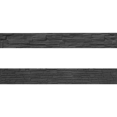 BEVES, Betonplus Betonový panel rovný oboustranný štípaný kámen 200 x 25 x 4 cm - grafit
