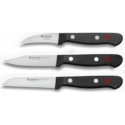 WÜSTHOF GOURMET 3-частен комплект кухненски ножове за зеленчуци, черен (GG302)