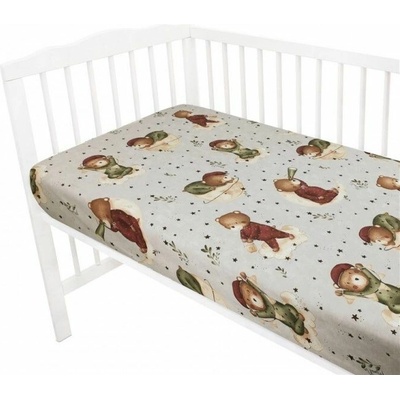 Miminu Prestieradlo bavlna Teddy and Moon béžová 70x140