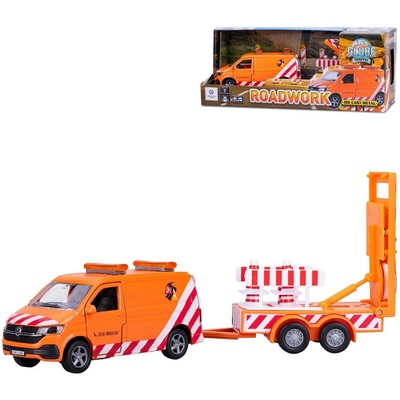 Kids Globe Traffic Volkswagen Transporter 27 cm kov zpětný chod s se světlem a zvukem