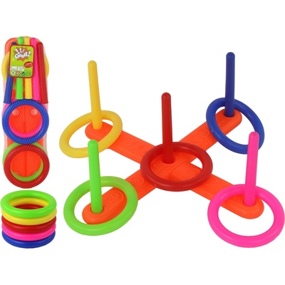 Lean Toys Hoď farebné obruče na cieľ