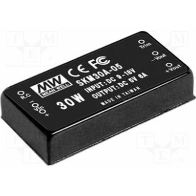 MEAN WELL SKM30A-05 Měnič: DC/DC; 30W; Uvst: 9÷18VDC; Uvýst: 5VDC; Ivýst: 6A; THT; SKM30