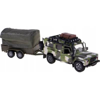 Mikro trading Auto Vojenské Land Rover Defender kov 14 cm