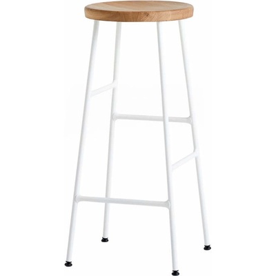 Hay Cornet High cream white powder coated steel + solid oak oiled