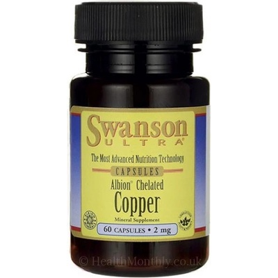 Swanson Albion Chelated Copper měď v chelátové vazbě 2 mg 60 kapslí