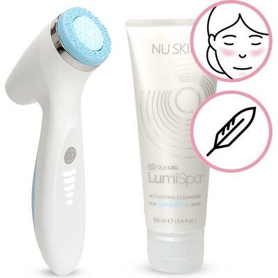 Nuskin ageLOC Lumispa iO pro číštění pleti + čistící gel pro citlivou pokožku 100 ml dárková sada