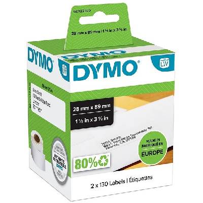 Dymo LabelWriter štítky 89 × 28 mm, 2 × 130 ks
