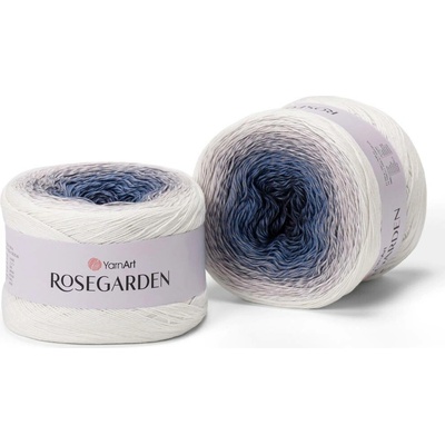 Yarn Art Rosegarden 306 antracitová, jeans modrá, šedá, béžová, smetanová