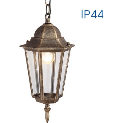 VIVALUX Фенер MARIBOR ∙ H001 ∙ античен месинг ∙ IP44 - Висящ градински фенер с пендел | Vivalux (VIV004190)