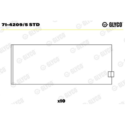 Ojniční ložisko GLYCO 71-4209/5 STD - sada