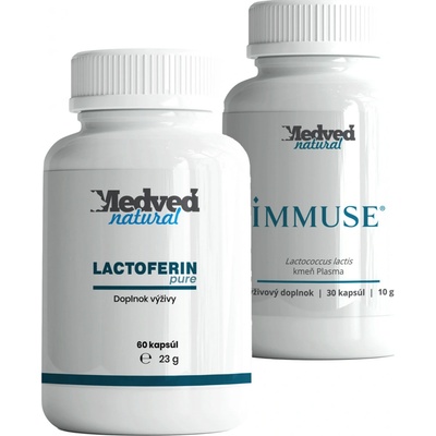Medveď Natural LACTOFERIN pure 60 kapsúl + IMMUSE 30 kapsúl