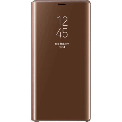 Samsung Clear View Stand Cover EF-ZN960CA - оригинален кейс с поставка, през който виждате информация от дисплея за Samsung Galaxy Note 9 (кафяв)