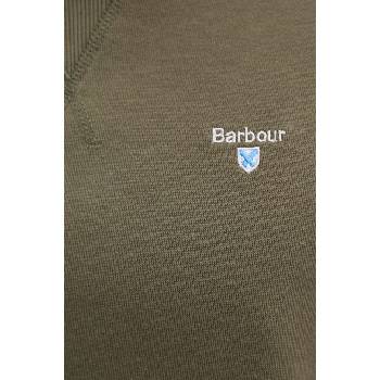 Barbour Памучен суичър Barbour в зелено с изчистен дизайн MOL0643 (MOL0643)