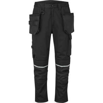 PORTWEST Kalhoty CD846 WX2 Eco Craft Trousers do pasu POR-CD846BKR28 Černá