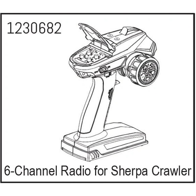 Absima 1230682 6-Channel Radio for Sherpa Crawler