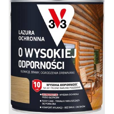 Lazura V33 hnědá 5 l na dřevo matná