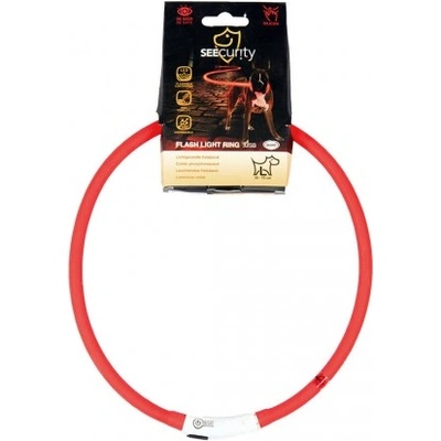 Duvoplus USB - светещ нашийник за кучета - червен, обиколка 70 см, Белгия - 1270004