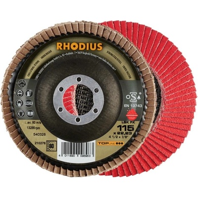 RHODIUS Lamelový brusný kotouč LSK FK 115 x 22,23 P80 TOPline 210276