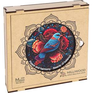 Milliwood Дървен пъзел Milliwood от 206 части - Мандала, Хармония (размер M) (M-BeautyOFbalance-5061)