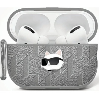 Karl Lagerfeld Калъф Karl Lagerfeld Monogram Choupette Head за AirPods 4 сребърен (KLA4PGCHPS)