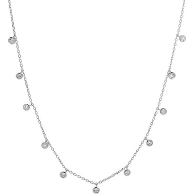 Again Jewelry Trblietavý strieborný náhrdelník s kubickými zirkónmi AJNA0033