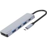 Proove IRON LINK 5в1 хъб Type-C, 3x USB 3.0, HDMI, Type-C, алуминий, съвместим с Windows/Mac (HBIL00010604)