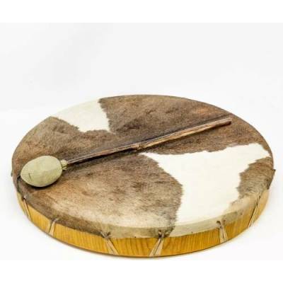 Authentic Šamanský bubon 45cm kozia koža so srsťou