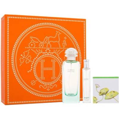 Hermès Un Jardin Sur Le Nil подаръчен комплект: EDT 100 ml + EDT 15 ml + парфюмeн твърд сапун 50 g унисекс