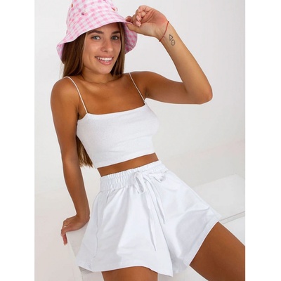 Rue Paris Bílé teplákové šortky rv-sn-8069.12p-white