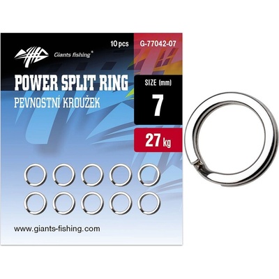 Giants Fishing Krúžok Pevnostný Power Split Ring 10 ks - 5 mm 17 kg
